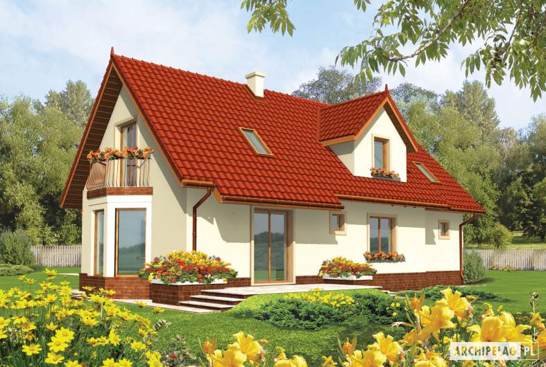 Projekt domu Megi II G1 - wizualizacja ogrodowa