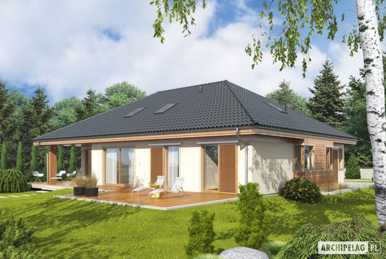 Projekt domu Andrea II G1 - Projekty domów ARCHIPELAG - Andrea II G1 - wizualizacja ogrodowa