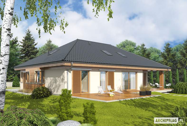 Projekt domu Andrea II G1 - Projekty domów ARCHIPELAG - Andrea II G1 - wizualizacja ogrodowa