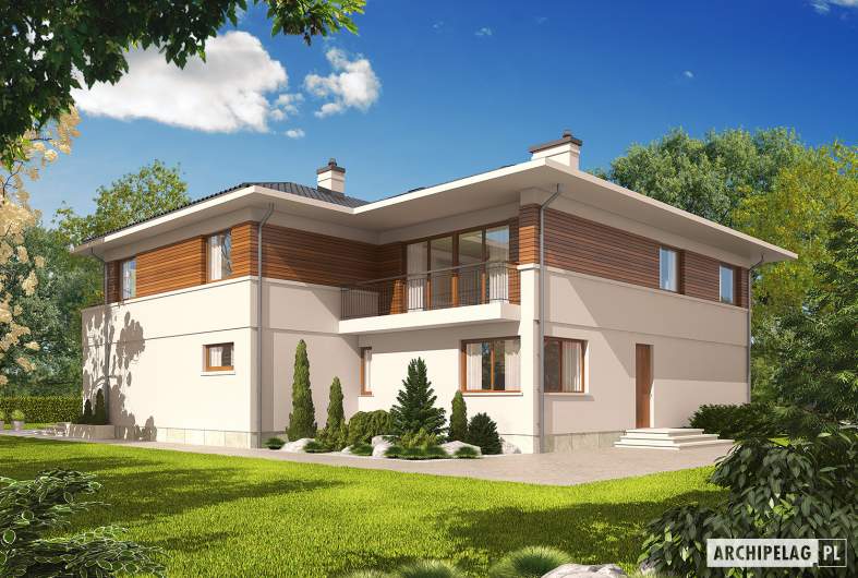 Projekt domu Nati G2 - wizualizacja ogrodowa