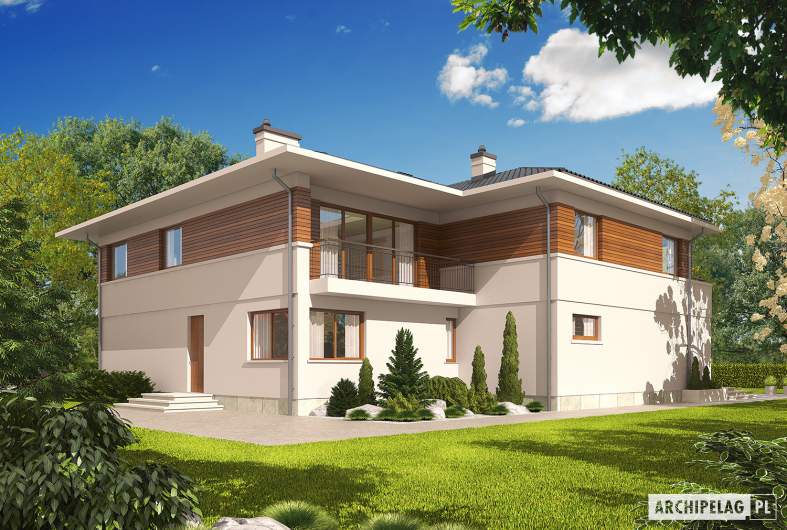 Projekt domu Nati G2 - wizualizacja ogrodowa