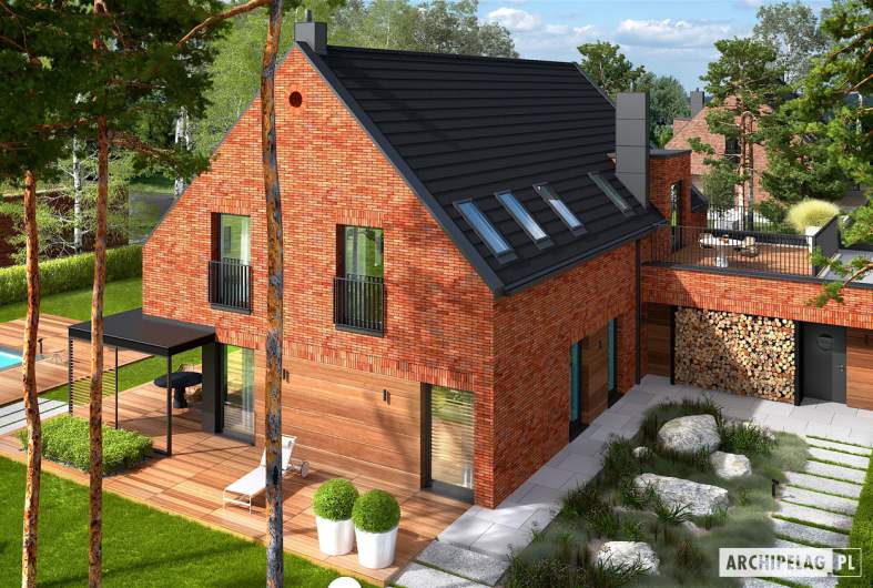 Projekt domu Teodor G2 (wersja A) - widok z góry