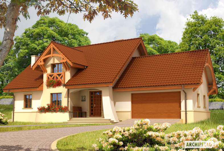 Projekt domu Krzysiek G2 - wizualizacja frontowa