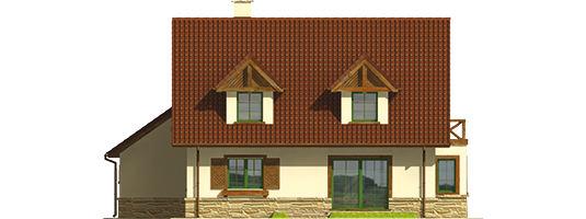 Sandy G2 - Projekt domu Saskia G2 - elewacja tylna