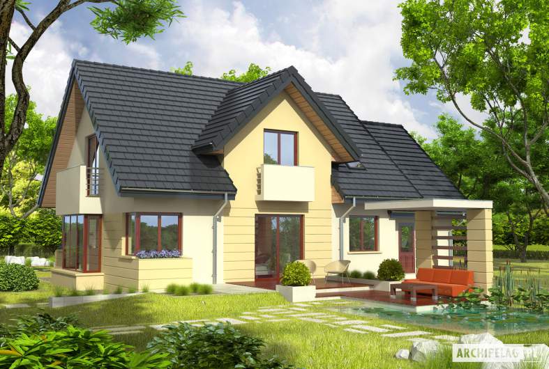 Projekt domu Andrzej II G1 - wizualizacja ogrodowa