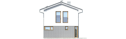 Mika - Projekt domu Mika - elewacja prawa