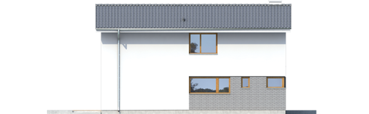 Mika - Projekt domu Mika - elewacja tylna