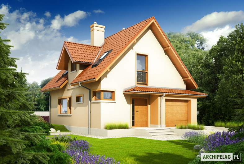 Projekt domu Julek II G1 Leca® DOM - wizualizacja frontowa