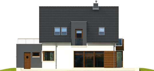 Mati G1 - Projekt domu Mati G1 - elewacja tylna