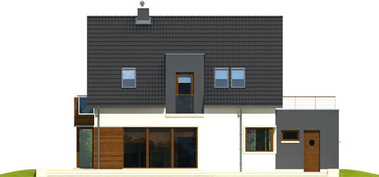 Mati G1 - Projekt domu Mati G1 - elewacja tylna