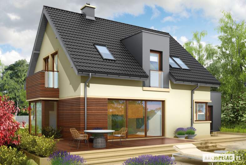 Projekt domu Mati G1 - wizualizacja ogrodowa