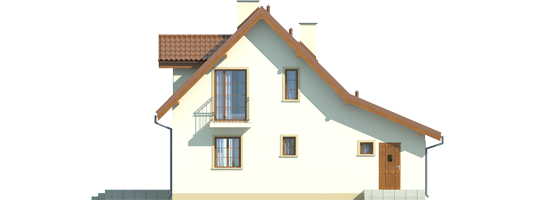 Remi G1 - Projekt domu Remek G1 - elewacja tylna