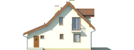 Remi G1 - Projekt domu Remek G1 - elewacja tylna