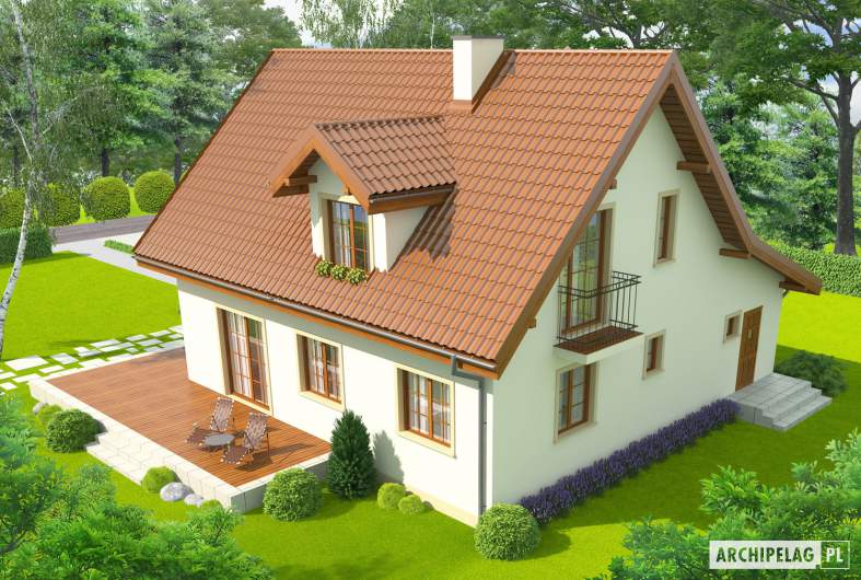 Projekt domu Remek G1 - widok z góry