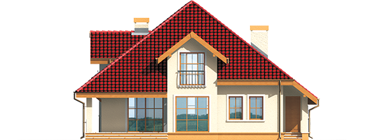 Antonella G1 - Projekt domu Antonella G1 - elewacja tylna