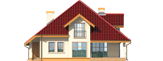 Antonella G1 - Projekt domu Antonella G1 - elewacja tylna