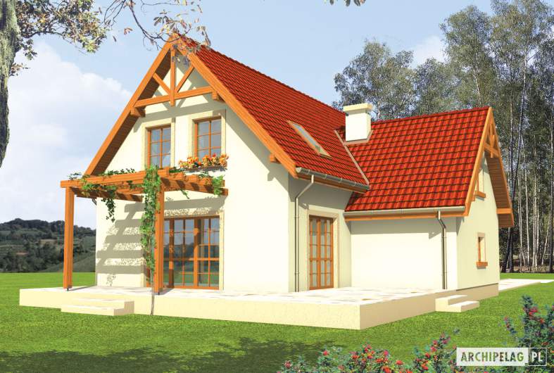 Projekt domu Salome G1 - wizualizacja ogrodowa