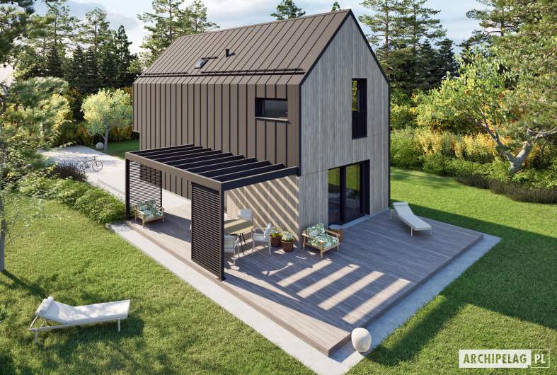 Projekt domu Moniczka IV (wersja C) ENERGO PLUS - widok z góry