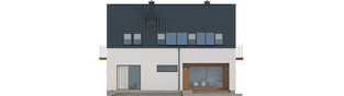 Projekt domu E11 ENERGO PLUS - elewacja tylna