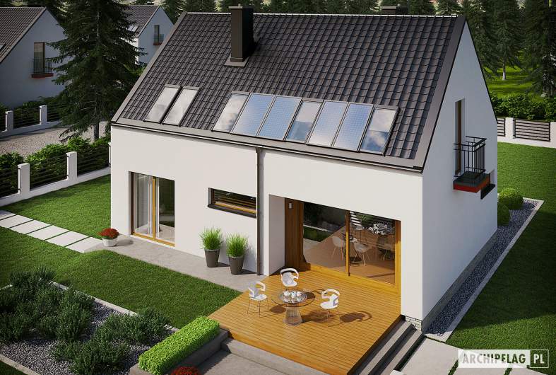 Projekt domu E11 ENERGO PLUS - widok z gory
