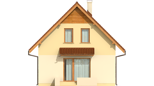 Beatrix - Projekty domów ARCHIPELAG - Beatka - elewacja tylna