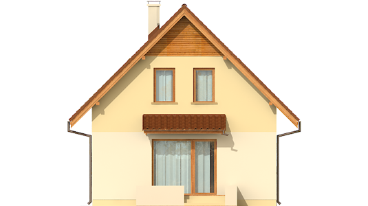 Beatrix - Projekty domów ARCHIPELAG - Beatka - elewacja tylna