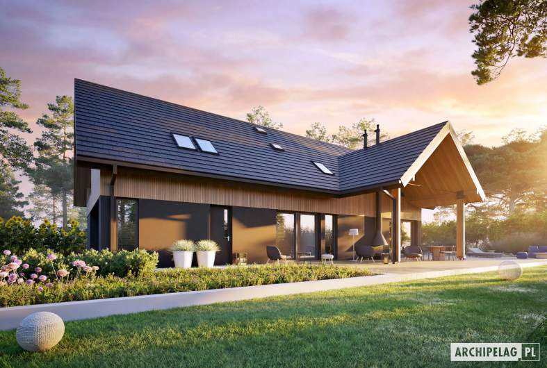 Projekt domu Nikolas III G2 - wizualizacja ogrodowa