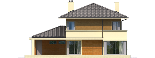 Rodrigo III G1 - Projekt domu Rodrigo III G1 - elewacja tylna