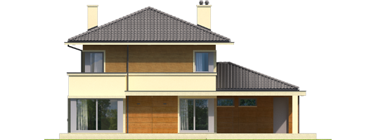 Rodrigo III G1 - Projekt domu Rodrigo III G1 - elewacja tylna