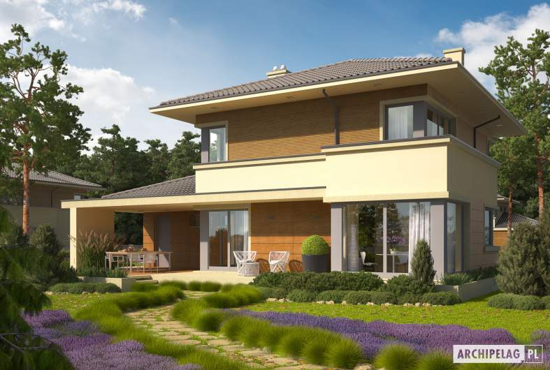 Projekt domu Rodrigo III G1 - wizualizacja ogrodowa