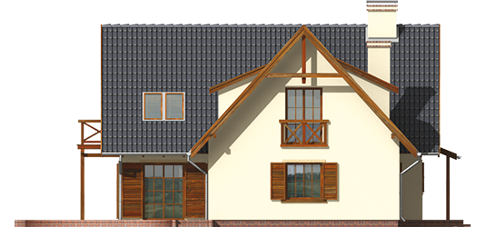 Lola - Projekt domu Lola - elewacja lewa