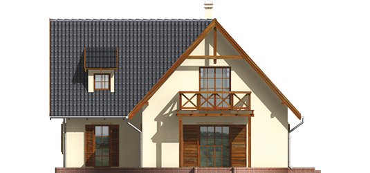 Lola - Projekt domu Lola - elewacja tylna