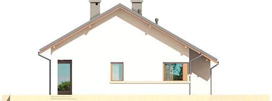 Tori III G1 ECONOMIC A - Projekt domu Tori III G1 ECONOMIC (wersja A) - elewacja lewa