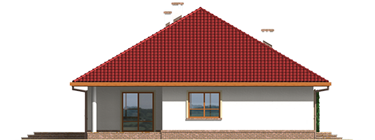 Suzi - Projekt domu Suzi - elewacja tylna