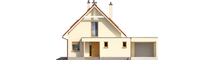 Projekt domu Tiago G1 (wersja B) - elewacja frontowa