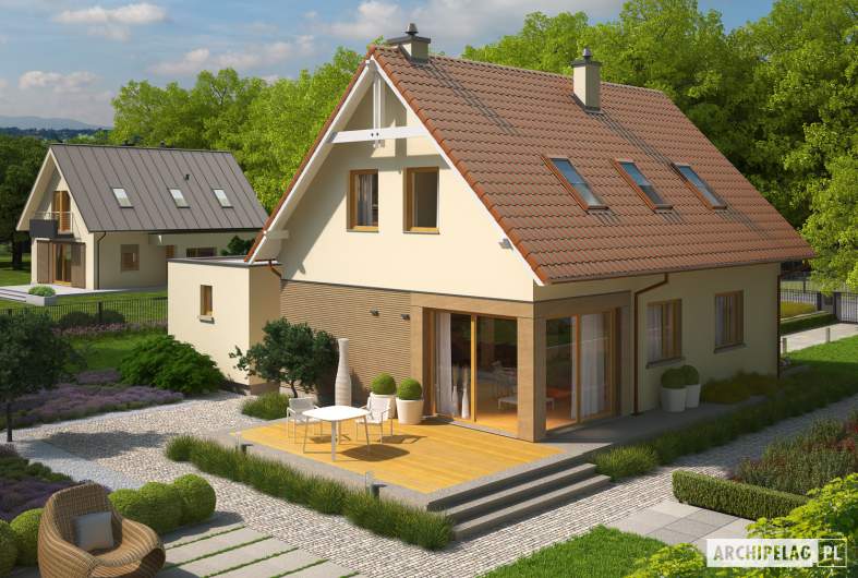 Projekt domu Tiago G1 (wersja B) - widok z góry