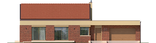 EX 11 G2 B Soft - Projekt domu EX 11 G2 (wersja B) soft - elewacja frontowa