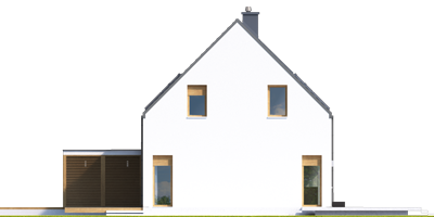 Oscar ENERGO PLUS - Projekt domu Oskar (z wiatą) ENERGO PLUS - elewacja lewa