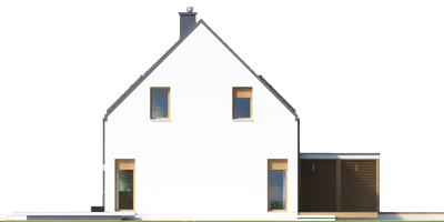 Oscar ENERGO PLUS - Projekt domu Oskar (z wiatą) ENERGO PLUS - elewacja lewa