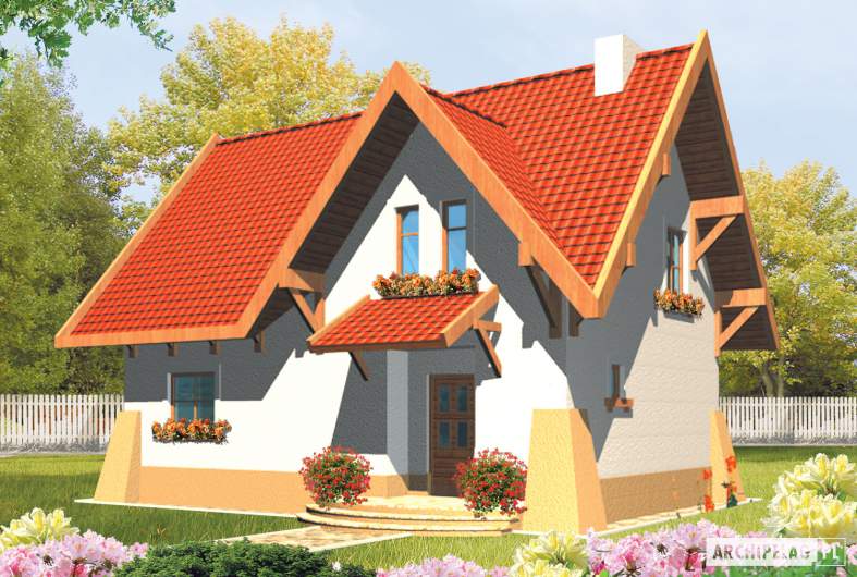 Projekt domu Ada - wizualizacja frontowa