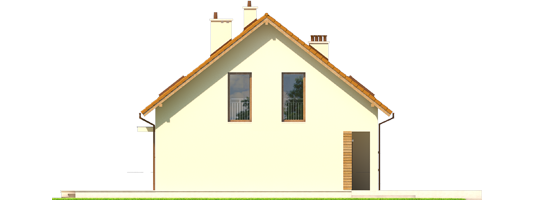 E4 G1 ECONOMIC B - Projekt domu E4 G1 ECONOMIC (wersja B) - elewacja lewa