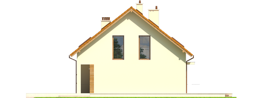 E4 G1 ECONOMIC B - Projekt domu E4 G1 ECONOMIC (wersja B) - elewacja lewa