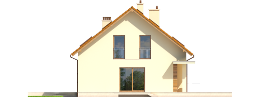 E4 G1 ECONOMIC B - Projekt domu E4 G1 ECONOMIC (wersja B) - elewacja prawa
