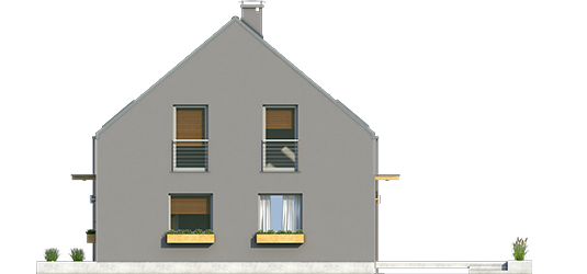 E7 ENERGO PLUS - Projekt domu E7 ENERGO PLUS - elewacja prawa