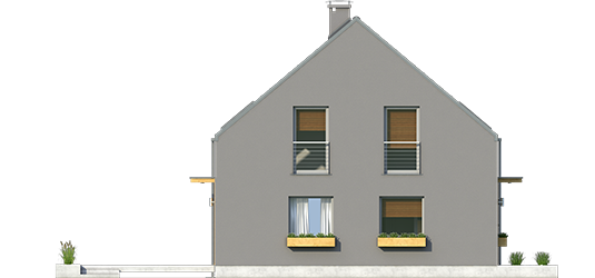 E7 ENERGO PLUS - Projekt domu E7 ENERGO PLUS - elewacja prawa