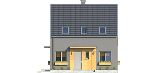 E7 ENERGO PLUS - Projekt domu E7 ENERGO PLUS - elewacja frontowa