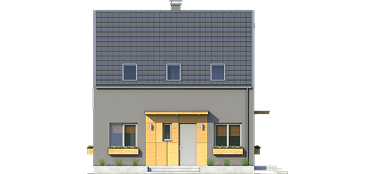 E7 ENERGO PLUS - Projekt domu E7 ENERGO PLUS - elewacja frontowa