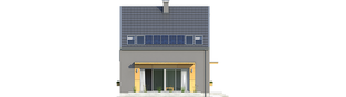 Projekt domu E7 ENERGO PLUS - elewacja tylna