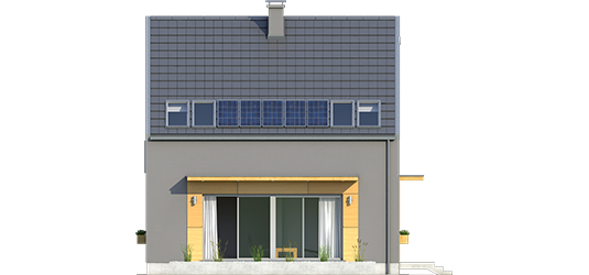 E7 ENERGO PLUS - Projekt domu E7 ENERGO PLUS - elewacja tylna