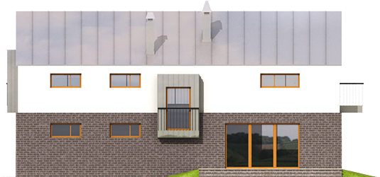 Klaud G2 - Projekt domu Klotka G2 - elewacja prawa